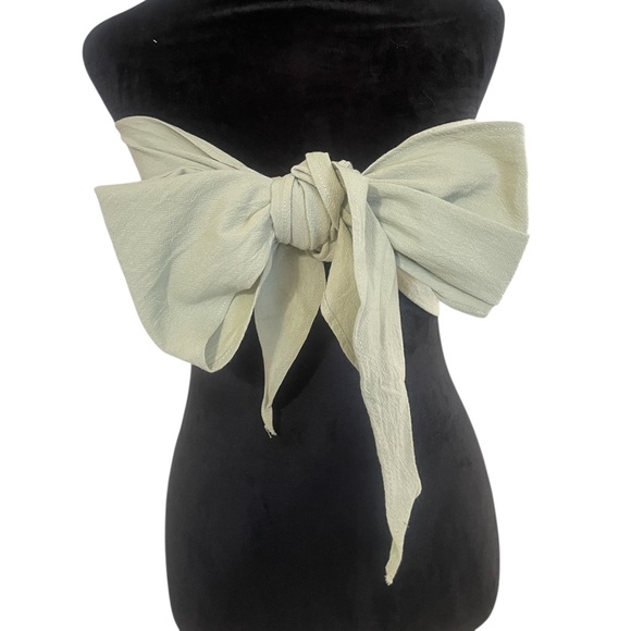 Sage green South Beach Tie Tube Top,New - Picture 3 of 5